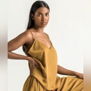 Ettitude NIB Chamomile Clean Bamboo Vegan Sateen Lounge Sleep Cami Sz M & L